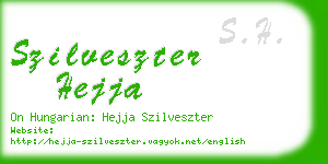 szilveszter hejja business card